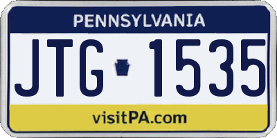 PA license plate JTG1535