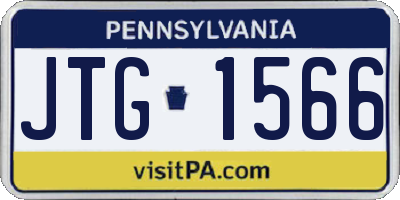 PA license plate JTG1566