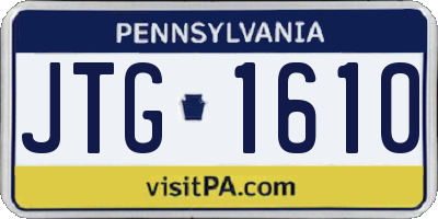 PA license plate JTG1610