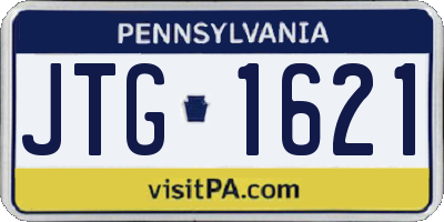 PA license plate JTG1621