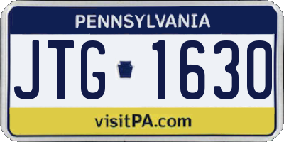 PA license plate JTG1630