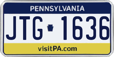 PA license plate JTG1636