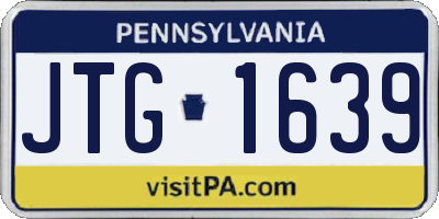 PA license plate JTG1639