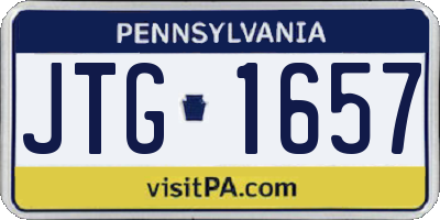 PA license plate JTG1657