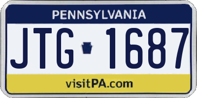 PA license plate JTG1687