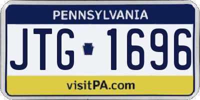 PA license plate JTG1696