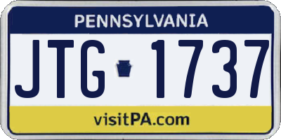 PA license plate JTG1737