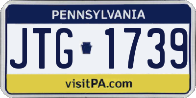 PA license plate JTG1739