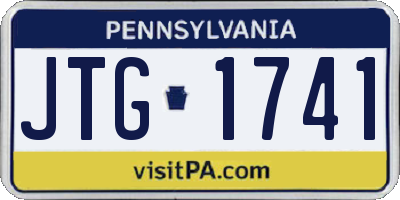 PA license plate JTG1741