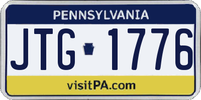 PA license plate JTG1776