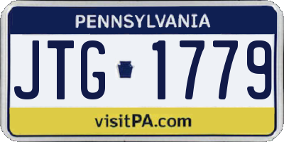 PA license plate JTG1779