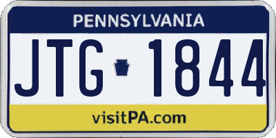 PA license plate JTG1844