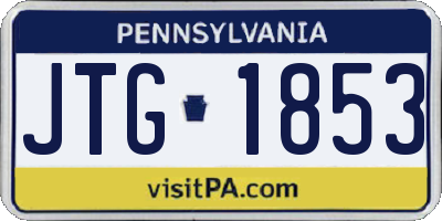 PA license plate JTG1853