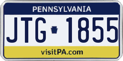 PA license plate JTG1855