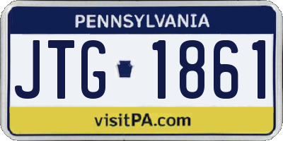 PA license plate JTG1861