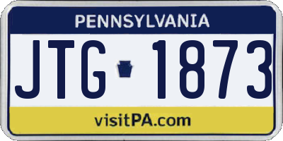 PA license plate JTG1873