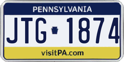 PA license plate JTG1874