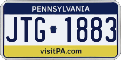 PA license plate JTG1883
