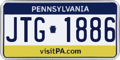 PA license plate JTG1886