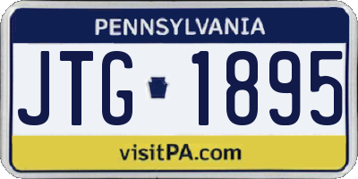 PA license plate JTG1895