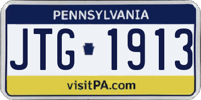 PA license plate JTG1913