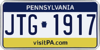 PA license plate JTG1917