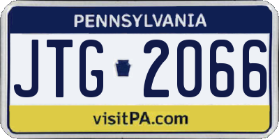PA license plate JTG2066