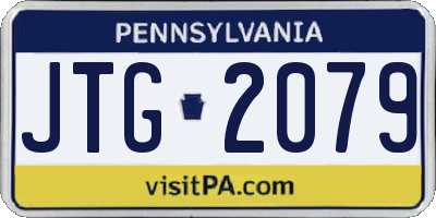PA license plate JTG2079