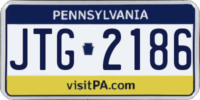 PA license plate JTG2186