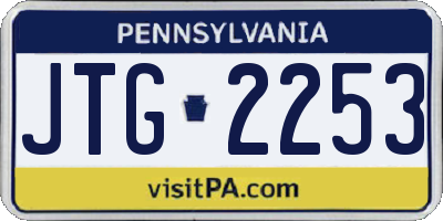 PA license plate JTG2253