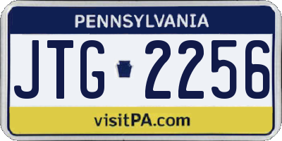 PA license plate JTG2256