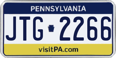 PA license plate JTG2266