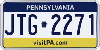 PA license plate JTG2271
