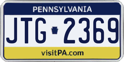 PA license plate JTG2369