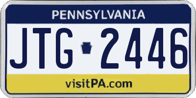 PA license plate JTG2446