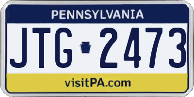 PA license plate JTG2473