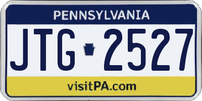 PA license plate JTG2527