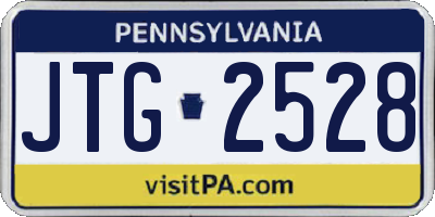 PA license plate JTG2528