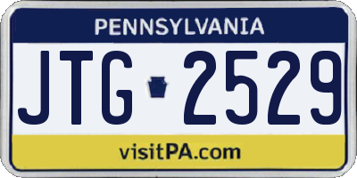 PA license plate JTG2529
