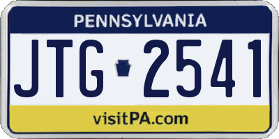 PA license plate JTG2541