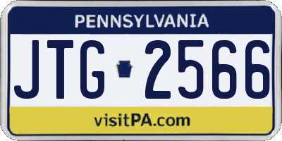 PA license plate JTG2566