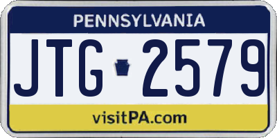 PA license plate JTG2579