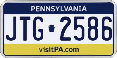 PA license plate JTG2586