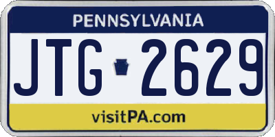 PA license plate JTG2629