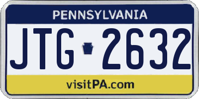 PA license plate JTG2632