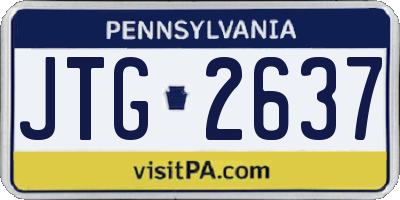 PA license plate JTG2637