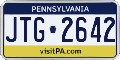 PA license plate JTG2642