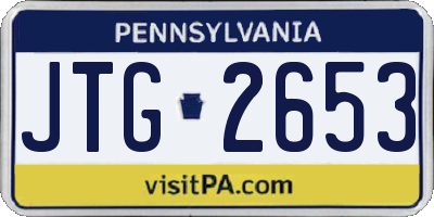 PA license plate JTG2653
