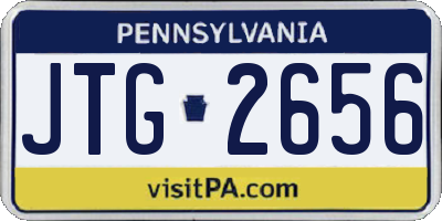 PA license plate JTG2656