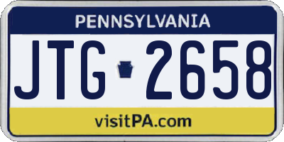 PA license plate JTG2658